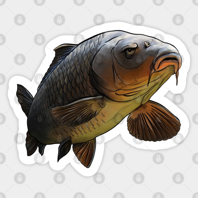 Carp Sticker by Sandarmi